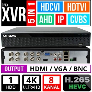 OPAX-8050 8 KANAL 1 HDD H.264/H.265 8MP/5MP/4M