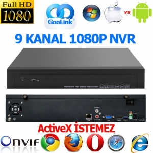 9 KANAL NVR KAYIT CİHAZI /9CH 3MP/4CH 5MP 2HDD